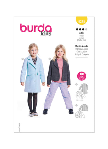 Burda, 9215, Children's Coats