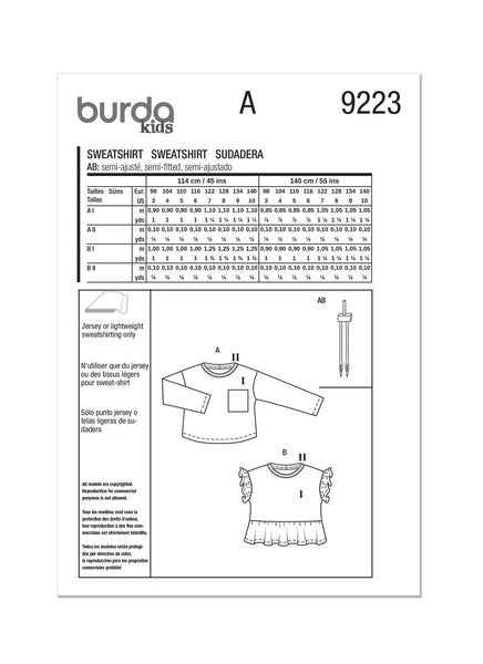 Burda, 9223, Children's Top