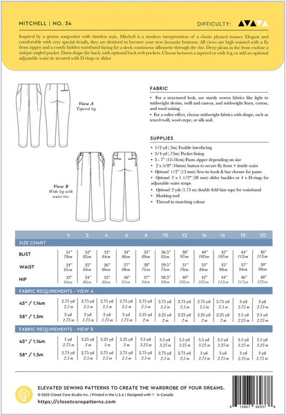 Pattern, Mitchell Trousers CCP034MIT