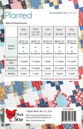 Pattern, Planted CCS208