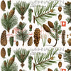 Classic Christmas, Botanical Pines, White, C16283R