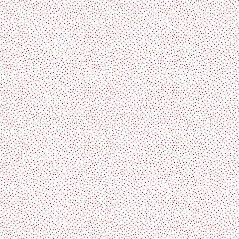 Fabric, Garden Redwork, White Redwork Dots CD3105- White