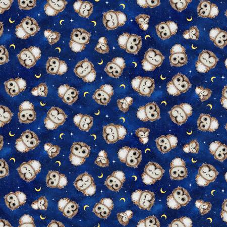 Fabric, Owl Always Love You, Night Tossed Owls and Moons  CD3296-NIGHT