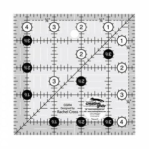 Ruler, Creative Grids Quilt Ruler 4 1/2" square