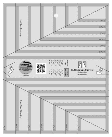 Creative Grids,Half Rectangle Ruler and Trim Tool CGRDH6