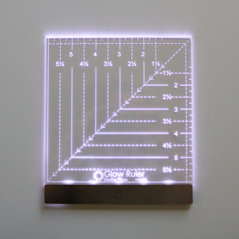 Ruler, Carolina Moore Glow Ruler 6in Square # CM23GL