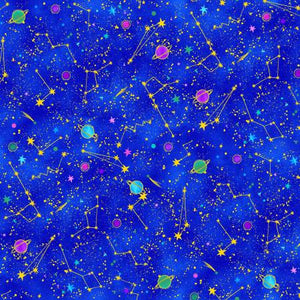 Fabric, Cosmos Constellation CM2545-BLUE