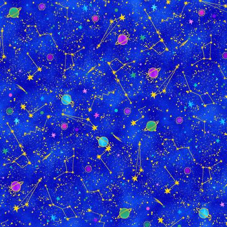 Fabric, Cosmos Constellation CM2545-BLUE