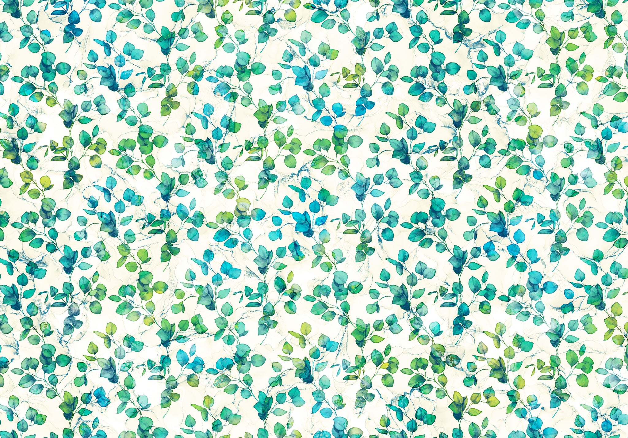 Fabric, Morning Light White Multi Open Leaves DP25285-10