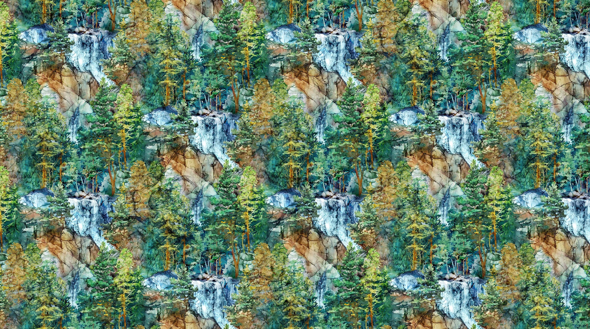 Fabric, Cedarcrest Falls Teal Multi DP26907-66