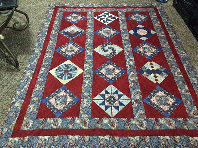 Pattern, Scrappy Sampler Quilt, Block of the Month ABQ-123