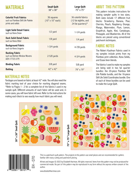 Pattern, THE PRODUCE SECTION, Elizabeth Hartman     EH-070