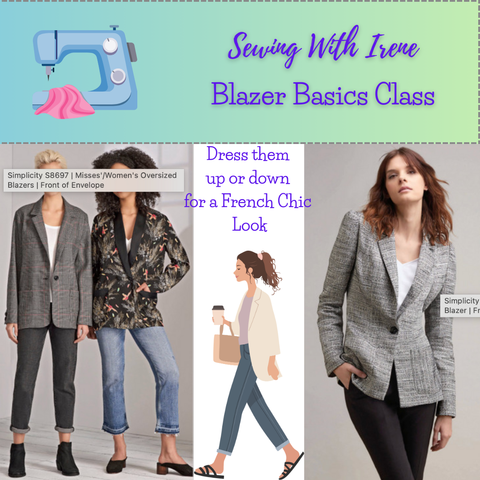 Class, Blazer Basics - a 2-part sewing workshop