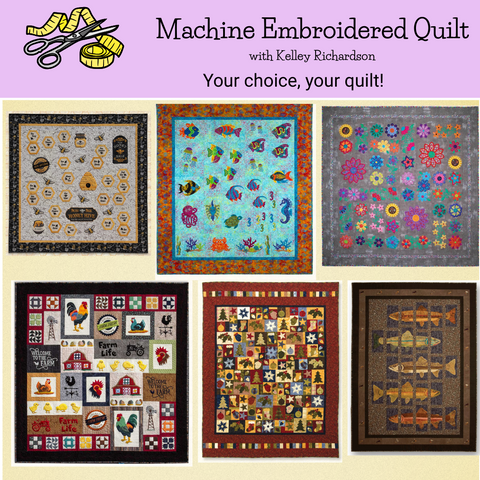 Class, Machine Embroidered Quilt