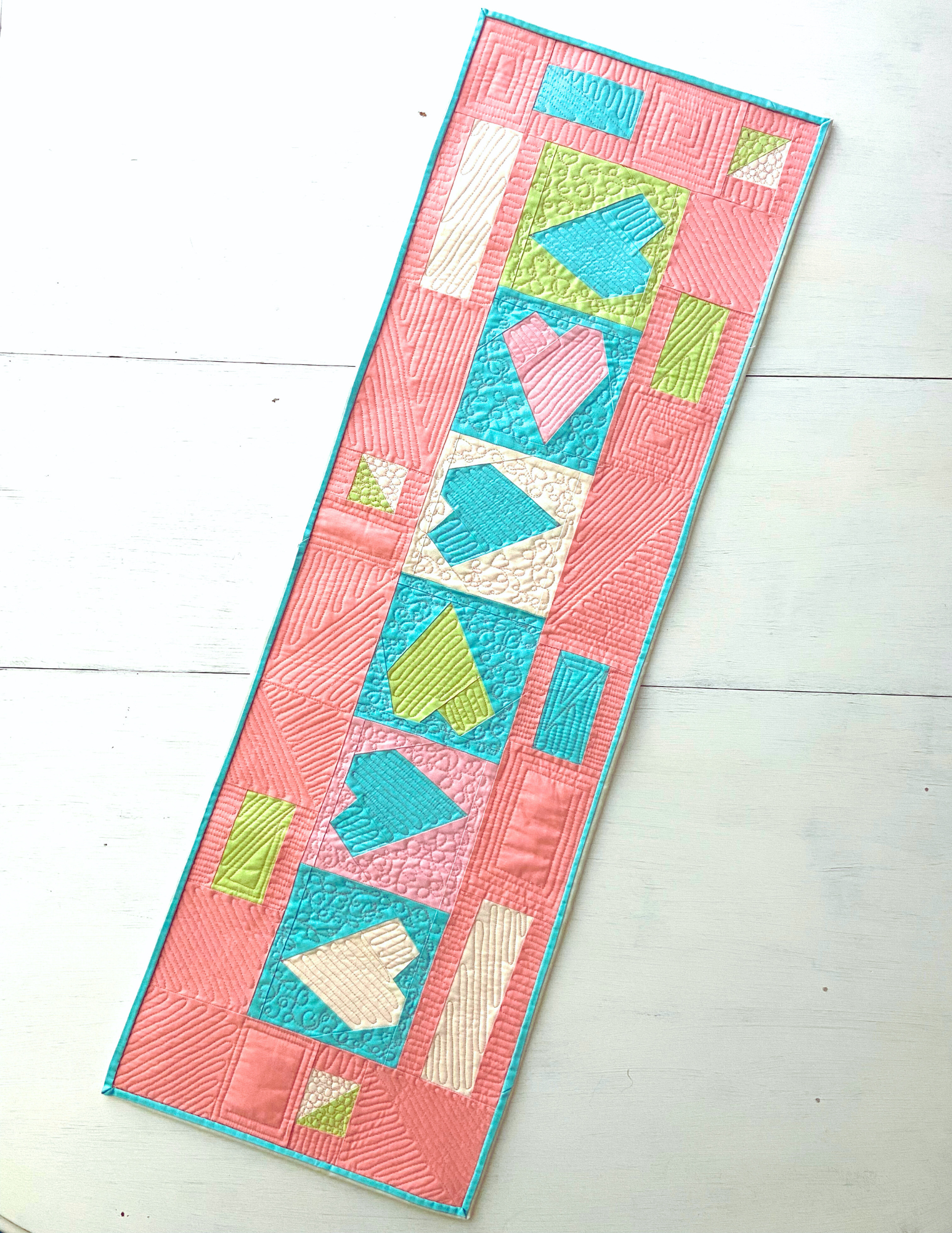 Pattern, Engaged By Love Table Runner ABQ-209