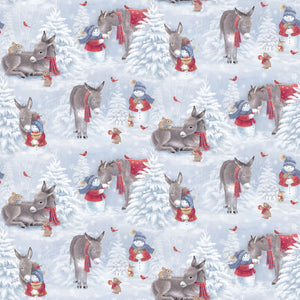 Fabric Flannel, Little Donkey's Christmas, Donkey Scenic     F25326-42