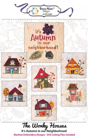 Pattern, Machine Embroidery The Wonky Houses - Winter # FC-TWHWHSP