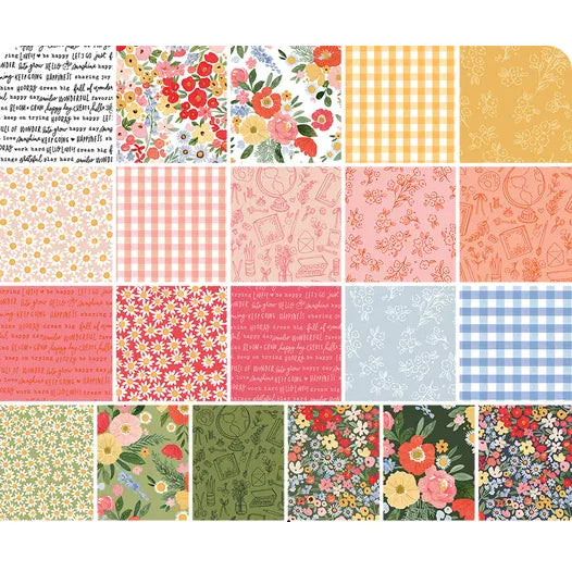 Fabric, Jelly Roll, Riley Blake Designs, Floral Charms   RP-15760-+40