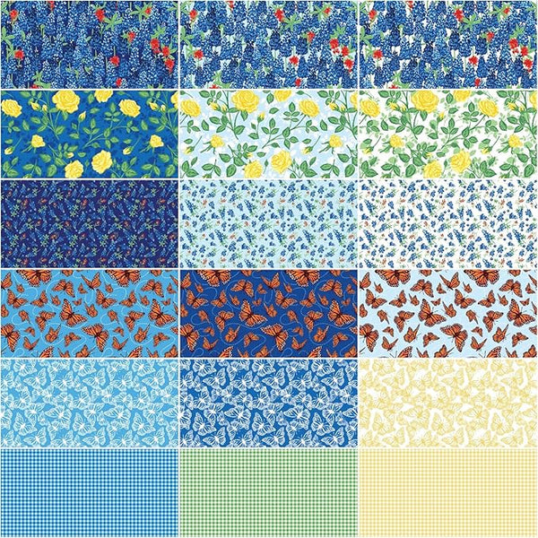 Fabric, Jelly Roll, Riley Blake Designs, Friendship Florals   RP-15840-40