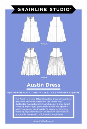 Pattern, Austin Dress, Size 0-18,     # GS13005-018