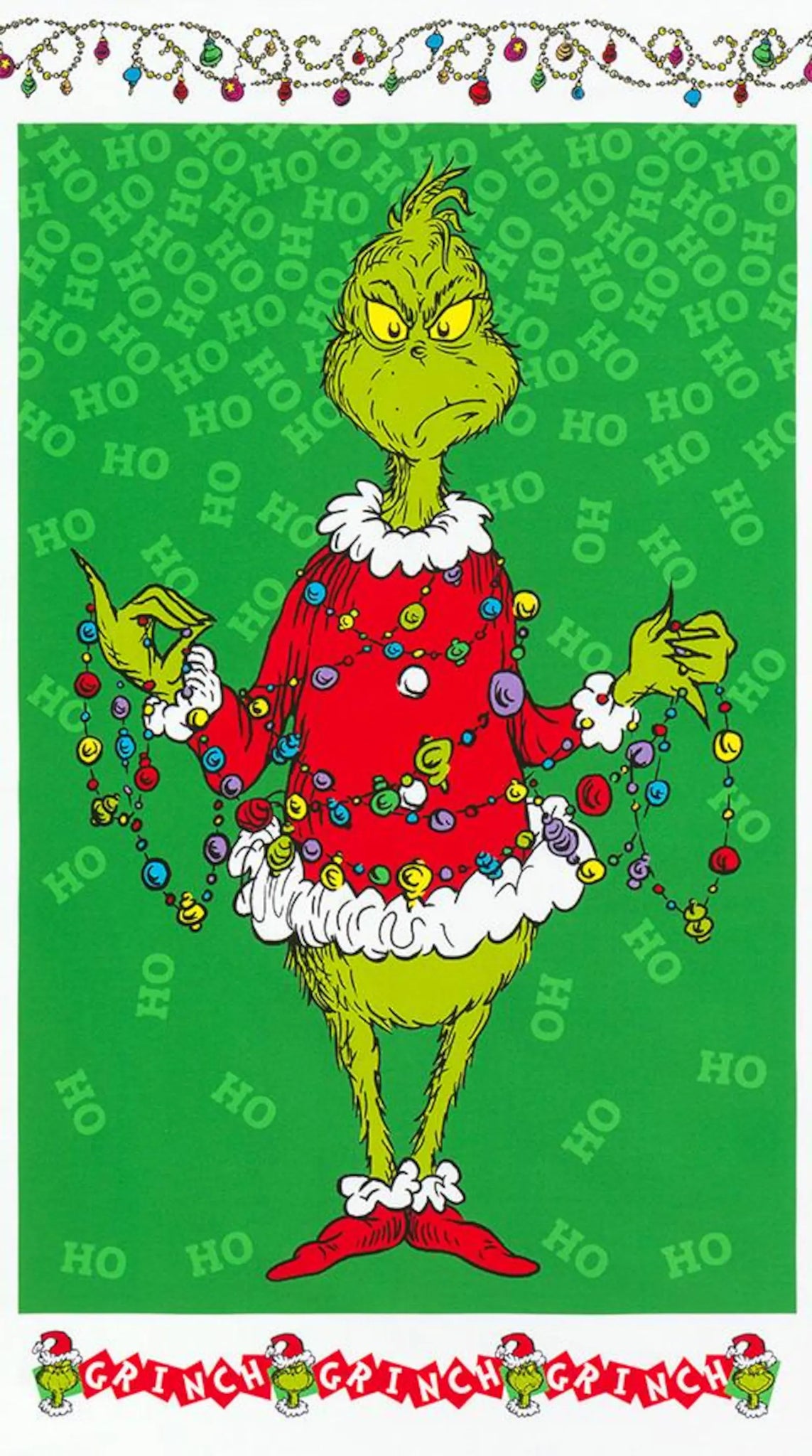 Fabric Panel, How the Grinch Stole Christmas, #120