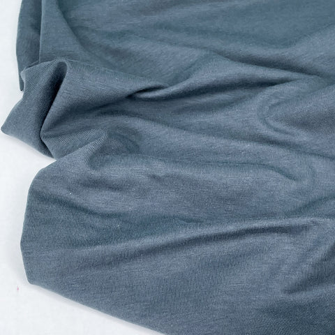 Fabric, Knit Hudson Cotton /TENCEL / Spandex Blend - Steel