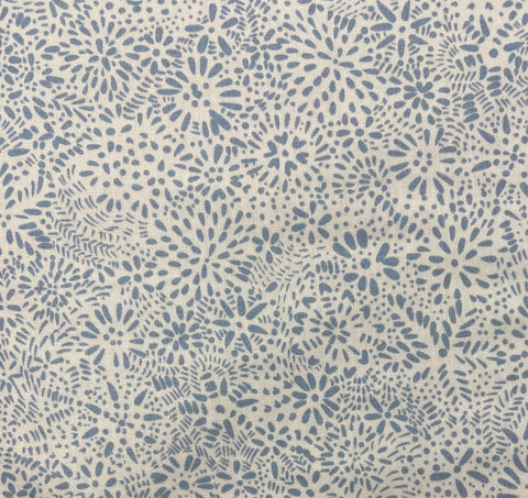 Fabric, Bohemian Gardne Dotty Floral, Blue BGAR5324-WB