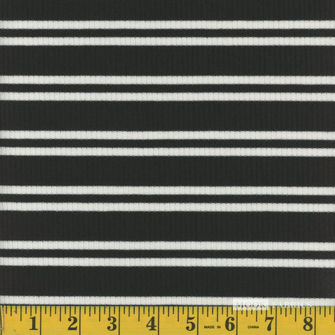 Fabric, Knit, D4 x 2 Double Stripes NS Black 124835