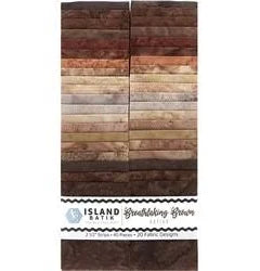 Fabric, Island Batik, pre-cuts, Breathtaking Brown     43700-15048