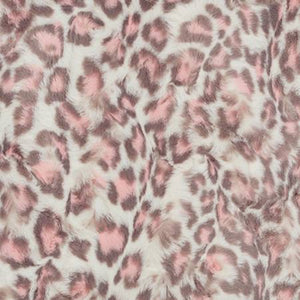 Fabric, Faux Fur, Luxe Cuddle Leopard Embossed Blush # LCLEOPARDBLUS