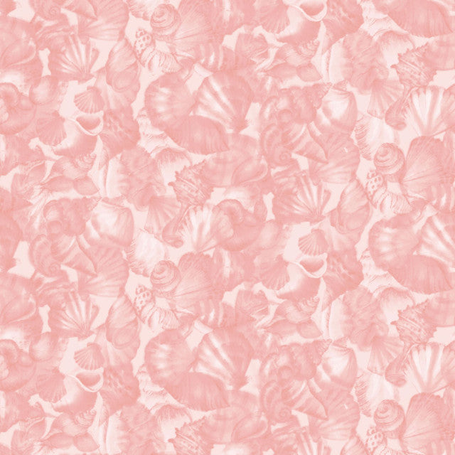 Fabric, Seascape Packed Shells - Pink  MAS10673-P