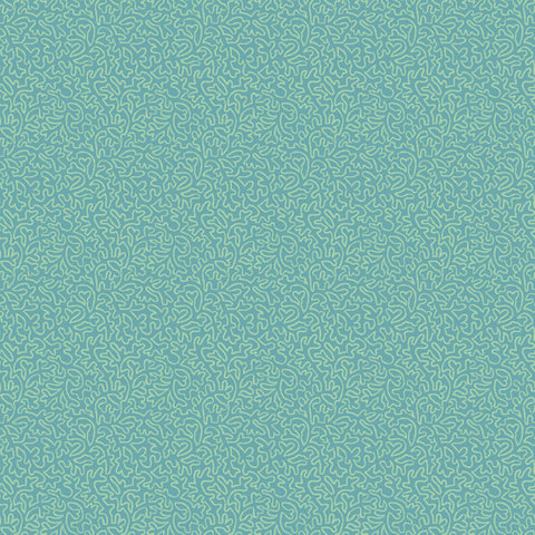 Fabric, Seascape Tiny Coral - Aqua  MAS10679-Q