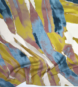 Fabric, Noelle 2815 Digital Print , Lime/Denim