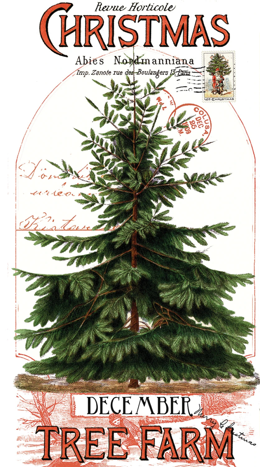 Panel, Classic Christmas, Christmas Botanical, PD16280-PANEL
