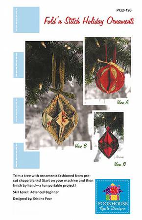 Pattern,Fold N Stitch Holiday Ornaments
