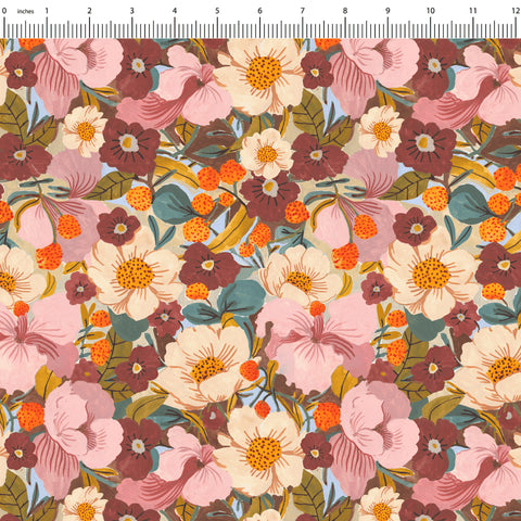 Fabric, A Floral Encounter Collection: Pastel Bloom  06524-06