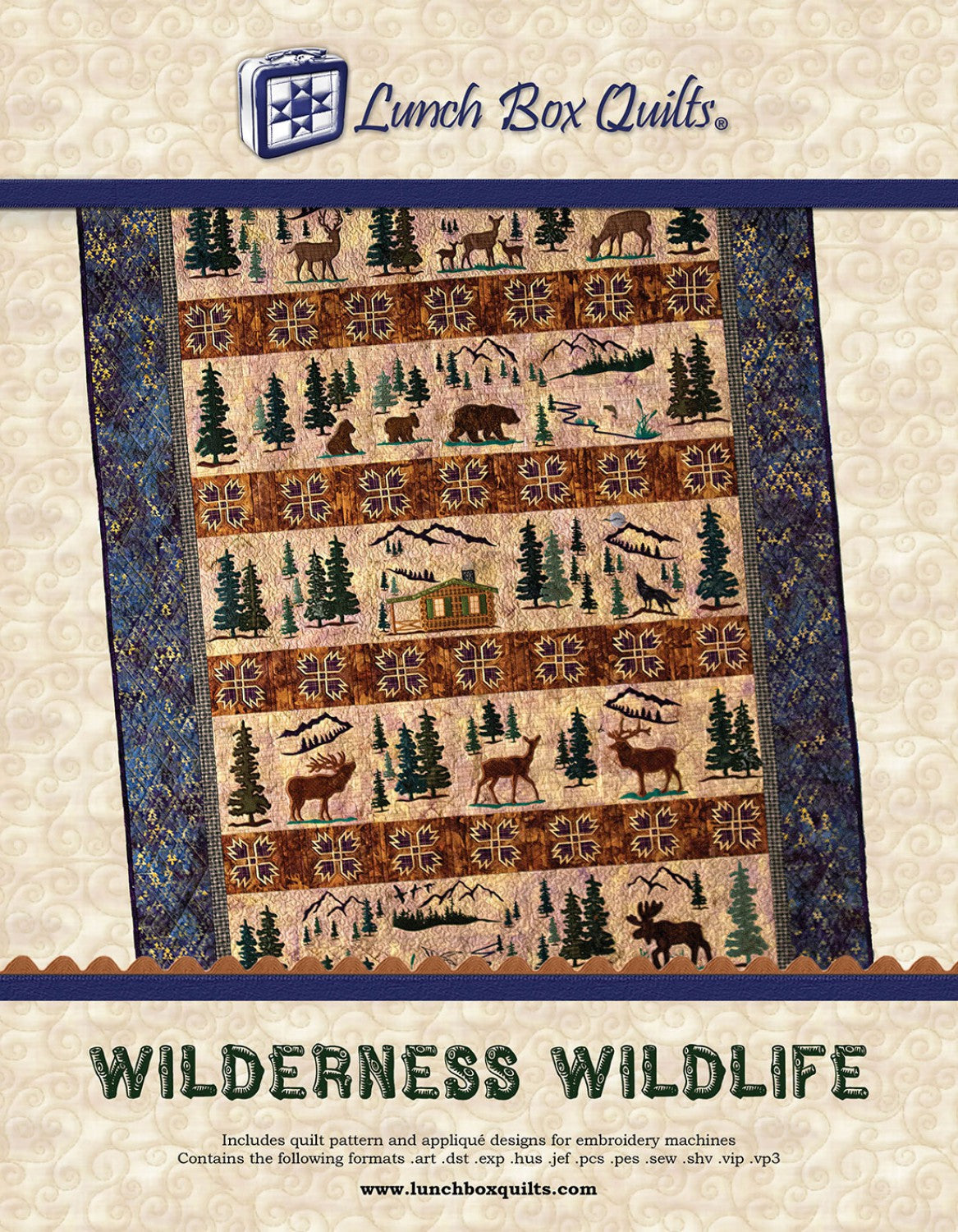 Machine Embroidery Pattern,Wilderness Wildlife, QP-WW-DD