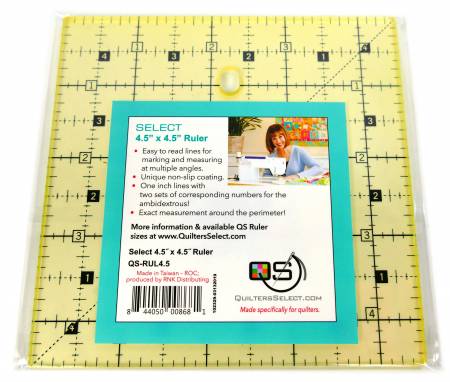 Ruler Quilters Select 4 1/2 x 4 1/2 non Slip QS-RUL45