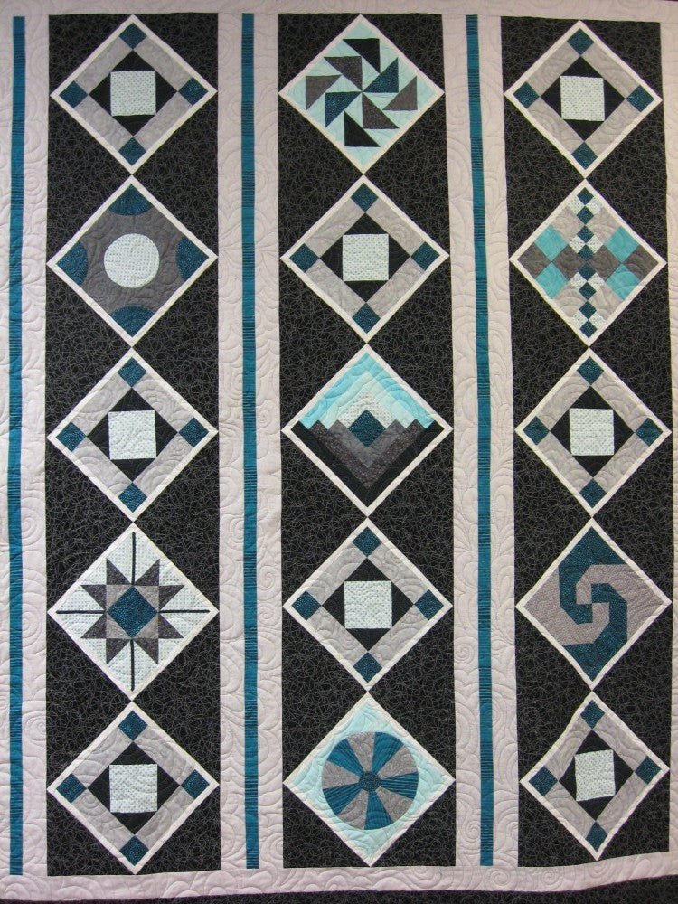 Pattern, Scrappy Sampler Quilt, Block of the Month ABQ-123
