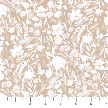 Fabric, Natural Essence Rayon Cream Petals R90909-12