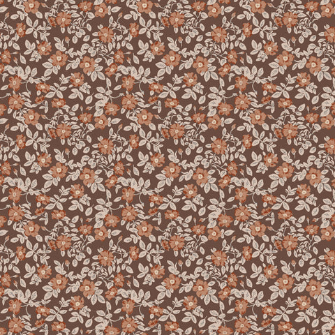 Fabric, Rayon, Charmwood Cocoa Floral R90984-36