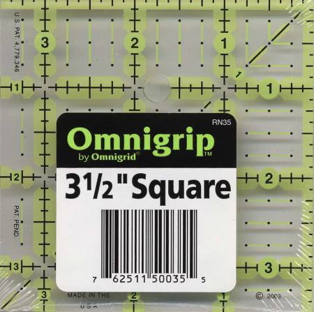 Ruler, Omnigrid Omnigrip Neon Ruler 3-1/2in x 3-1/2in # RN35
