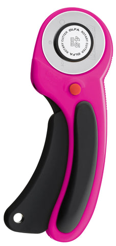 Rotary Cutter, Magenta Ergonomic 45mm, RTY-2DX-MAG