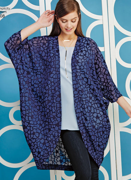 Pattern, SIMPLICITY 1108 Misses' Kimonos in Different Styles