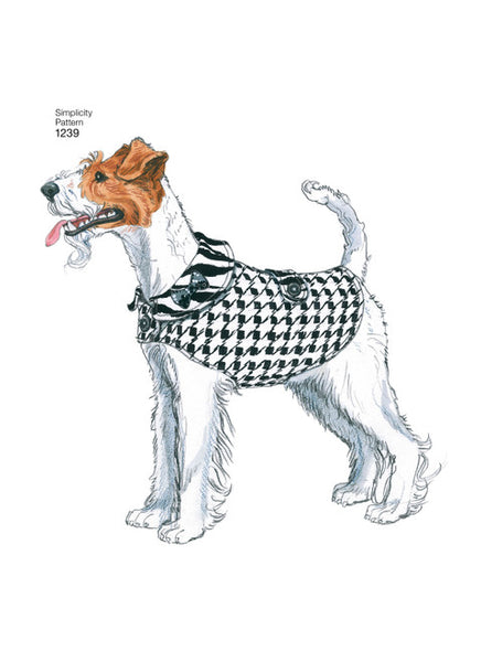 Pattern, SIMPLICITY 1239 Dog Coats in Three Sizes