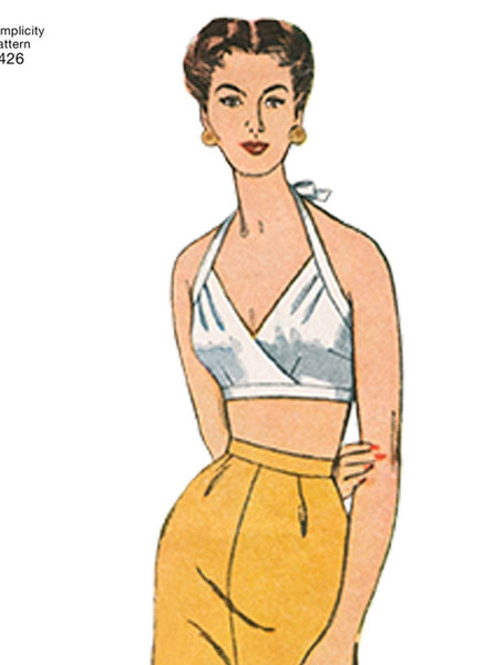 Pattern, SIMPLICITY 1426 Misses' Vintage 1950s Bra Tops