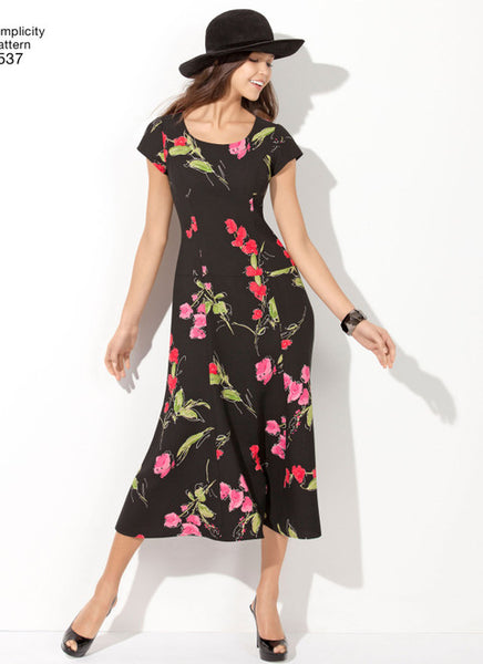 Pattern, SIMPLICITY 1573 Misses' & Plus Size Amazing Fit Dress