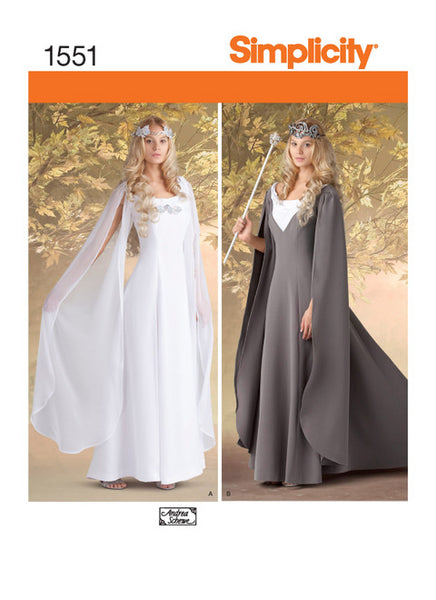 Pattern, SIMPLICITY 1551 Misses' Costumes