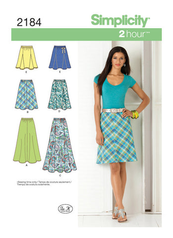 Pattern, SIMPLICITY 2184 Misses' Skirts