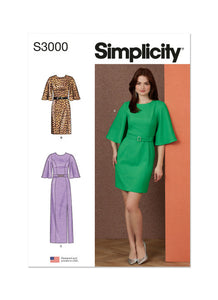 Pattern, SIMPLICITY 3000, Misses' and Women's Dress in Three Lengths